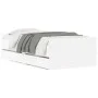 White bed frame with drawers 90x190 cm by , Beds and slatted bases - Ref: Foro24-3207378, Price: 168,67 €, Discount: %