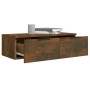 Armarios de pared 2 uds contrachapada roble ahumado 68x30x20 cm