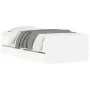 White bed frame with drawers 90x190 cm by , Beds and slatted bases - Ref: Foro24-3207378, Price: 168,67 €, Discount: %