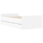 Weißer Bettrahmen mit Schubladen 90x190 cm von , Betten und Lattenroste - Ref: Foro24-3207378, Preis: 170,95 €, Rabatt: %