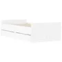 White bed frame with drawers 90x190 cm by , Beds and slatted bases - Ref: Foro24-3207378, Price: 168,67 €, Discount: %