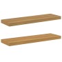Estante de pared 2 pcs Marrón 90 x 23,5 x 4 cm en Estantes y estanterías | Comprar online en Foro24