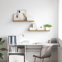 Estante de pared 2 pcs Marrón 90 x 23,5 x 4 cm en Estantes y estanterías | Comprar online en Foro24