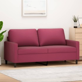 2-Sitzer-Sofa aus rotem Samt, 140 cm von , Sofas - Ref: Foro24-359203, Preis: 204,71 €, Rabatt: %