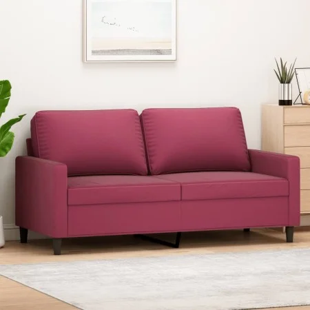 Red velvet 2-seater sofa 140 cm by , Sofas - Ref: Foro24-359203, Price: 197,46 €, Discount: %