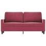 Red velvet 2-seater sofa 140 cm by , Sofas - Ref: Foro24-359203, Price: 204,71 €, Discount: %