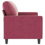 2-Sitzer-Sofa aus rotem Samt, 140 cm von , Sofas - Ref: Foro24-359203, Preis: 204,71 €, Rabatt: %