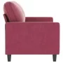 Red velvet 2-seater sofa 140 cm by , Sofas - Ref: Foro24-359203, Price: 197,46 €, Discount: %