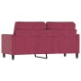 2-Sitzer-Sofa aus rotem Samt, 140 cm von , Sofas - Ref: Foro24-359203, Preis: 204,71 €, Rabatt: %