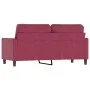 Red velvet 2-seater sofa 140 cm by , Sofas - Ref: Foro24-359203, Price: 197,46 €, Discount: %