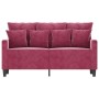 2-Sitzer-Sofa aus rotem Samt, 120 cm von , Sofas - Ref: Foro24-359297, Preis: 243,80 €, Rabatt: %