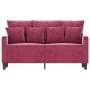 Red velvet 2-seater sofa 120 cm by , Sofas - Ref: Foro24-359297, Price: 245,17 €, Discount: %