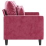2-Sitzer-Sofa aus rotem Samt, 120 cm von , Sofas - Ref: Foro24-359297, Preis: 243,80 €, Rabatt: %
