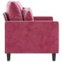 Red velvet 2-seater sofa 120 cm by , Sofas - Ref: Foro24-359297, Price: 245,17 €, Discount: %