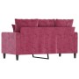 2-Sitzer-Sofa aus rotem Samt, 120 cm von , Sofas - Ref: Foro24-359297, Preis: 243,80 €, Rabatt: %