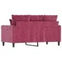 Red velvet 2-seater sofa 120 cm by , Sofas - Ref: Foro24-359297, Price: 245,17 €, Discount: %