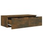 Armarios de pared 2 uds contrachapada roble ahumado 68x30x20 cm