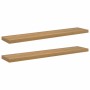 Estante de pared 2 pcs Marrón 120 x 23,5 x 4 cm en Estantes y estanterías | Comprar online en Foro24