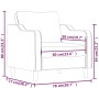 Sillón de tela gris taupé 60 cm de , Sofás - Ref: Foro24-359350, Precio: 160,14 €, Descuento: %