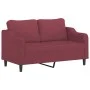 2-seater red fabric sofa 140 cm by , Sofas - Ref: Foro24-359365, Price: 222,48 €, Discount: %