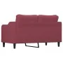 Sofá de 2 plazas de tela rojo tinto 140 cm de , Sofás - Ref: Foro24-359365, Precio: 222,46 €, Descuento: %