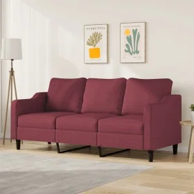 3-seater red fabric sofa 180 cm by , Sofas - Ref: Foro24-359373, Price: 334,06 €, Discount: %