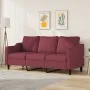 3-seater red fabric sofa 180 cm by , Sofas - Ref: Foro24-359373, Price: 334,06 €, Discount: %