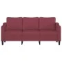 3-seater red fabric sofa 180 cm by , Sofas - Ref: Foro24-359373, Price: 334,06 €, Discount: %