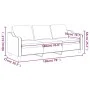 3-seater red fabric sofa 180 cm by , Sofas - Ref: Foro24-359373, Price: 334,06 €, Discount: %