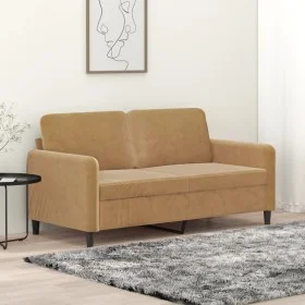 Braunes 2-Sitzer-Sofa aus Samt, 140 cm von , Sofas - Ref: Foro24-359449, Preis: 210,73 €, Rabatt: %