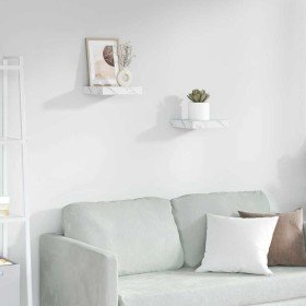 Estante de pared 2 pcs Mármol 23 x 23,5 x 4 cm en Estantes y estanterías | Comprar online en Foro24