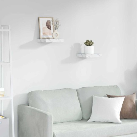 Estante de pared 2 pcs Mármol 23 x 23,5 x 4 cm en Estantes y estanterías | Comprar online en Foro24