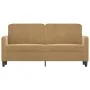 Brown velvet 2-seater sofa 140 cm by , Sofas - Ref: Foro24-359449, Price: 210,47 €, Discount: %