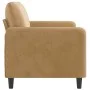 Braunes 2-Sitzer-Sofa aus Samt, 140 cm von , Sofas - Ref: Foro24-359449, Preis: 210,73 €, Rabatt: %