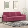 Red velvet 3-seater sofa 180 cm by , Sofas - Ref: Foro24-359456, Price: 257,14 €, Discount: %