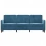 3-Sitzer-Sofa aus blauem Samt, 180 cm von , Sofas - Ref: Foro24-359461, Preis: 328,25 €, Rabatt: %