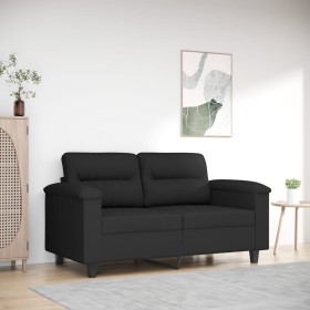 2-Sitzer-Sofa aus schwarzem Mikrofaserstoff, 120 cm von , Sofas - Ref: Foro24-359558, Preis: 251,08 €, Rabatt: %
