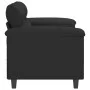 2-seater sofa in black microfiber fabric 120 cm by , Sofas - Ref: Foro24-359558, Price: 242,25 €, Discount: %