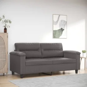 2-Sitzer-Sofa aus grauem Kunstleder, 140 cm von , Sofas - Ref: Foro24-359585, Preis: 228,85 €, Rabatt: %