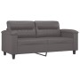 Gray synthetic leather 2-seater sofa 140 cm by , Sofas - Ref: Foro24-359585, Price: 232,34 €, Discount: %