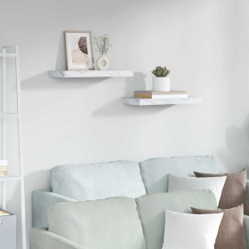 Estante de pared 2 pcs Mármol 50 x 23,5 x 4 cm en Estantes y estanterías | Comprar online en Foro24