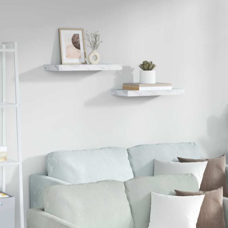Estante de pared 2 pcs Mármol 50 x 23,5 x 4 cm en Estantes y estanterías | Comprar online en Foro24