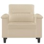 Cream microfiber fabric armchair 60 cm by , Sofas - Ref: Foro24-359553, Price: 202,26 €, Discount: %