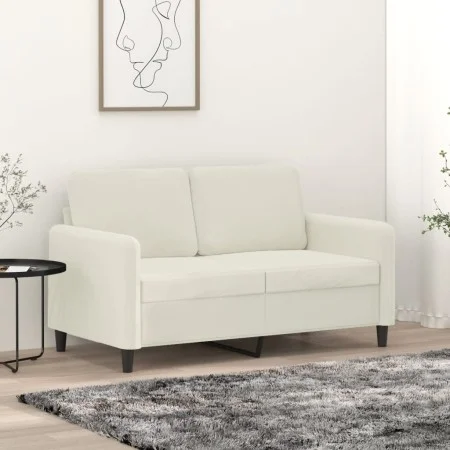 Cremefarbenes 2-Sitzer-Sofa aus Samt, 120 cm von , Sofas - Ref: Foro24-359440, Preis: 244,77 €, Rabatt: %