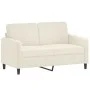Cremefarbenes 2-Sitzer-Sofa aus Samt, 120 cm von , Sofas - Ref: Foro24-359440, Preis: 244,77 €, Rabatt: %