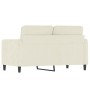 Cream velvet 2-seater sofa 120 cm by , Sofas - Ref: Foro24-359440, Price: 249,44 €, Discount: %