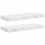 Estante de pared 2 pcs Mármol 60 x 23,5 x 4 cm en Estantes y estanterías | Comprar online en Foro24