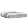 Concrete gray engineered wood bed with drawers 180x200 cm by , Beds and slatted bases - Ref: Foro24-3207255, Price: 185,52 €,...