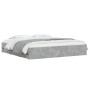 Concrete gray engineered wood bed with drawers 180x200 cm by , Beds and slatted bases - Ref: Foro24-3207255, Price: 185,52 €,...