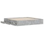 Concrete gray engineered wood bed with drawers 180x200 cm by , Beds and slatted bases - Ref: Foro24-3207255, Price: 185,52 €,...